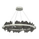 Hildene LED 38 inch Sterling and Natural Iron Pendant Ceiling Light in Sterling/Natural Iron, Circular
