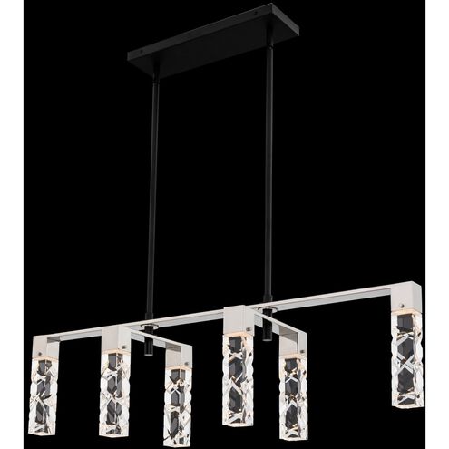 Serres LED 42 inch Matte Black with Polished Nickel Island Light Ceiling Light