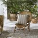 Truden 20 inch Natural Linen and Dark Brown Linen Stripe Indoor Pillow