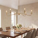 Stella 6 Light 62 inch Natural Brass Chandelier Ceiling Light