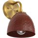Shepard 1 Light 6.25 inch Modern Brass Wall Sconce Wall Light in Russet Clay