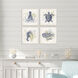 Animals Collection Blue Framed Art