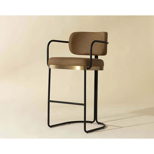 Jalen 40.5 inch Milliken Cognac Barstool