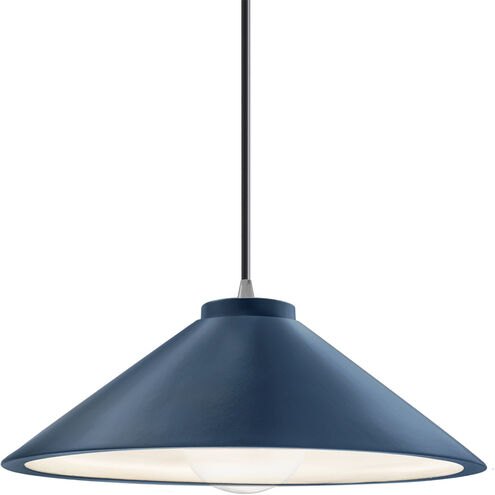 Radiance Collection 1 Light 11.75 inch Midnight Sky with Brushed Nickel Pendant Ceiling Light