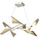 Plume LED 37.6 inch Sterling and Soft Gold Pendant Ceiling Light in Sterling/Soft Gold