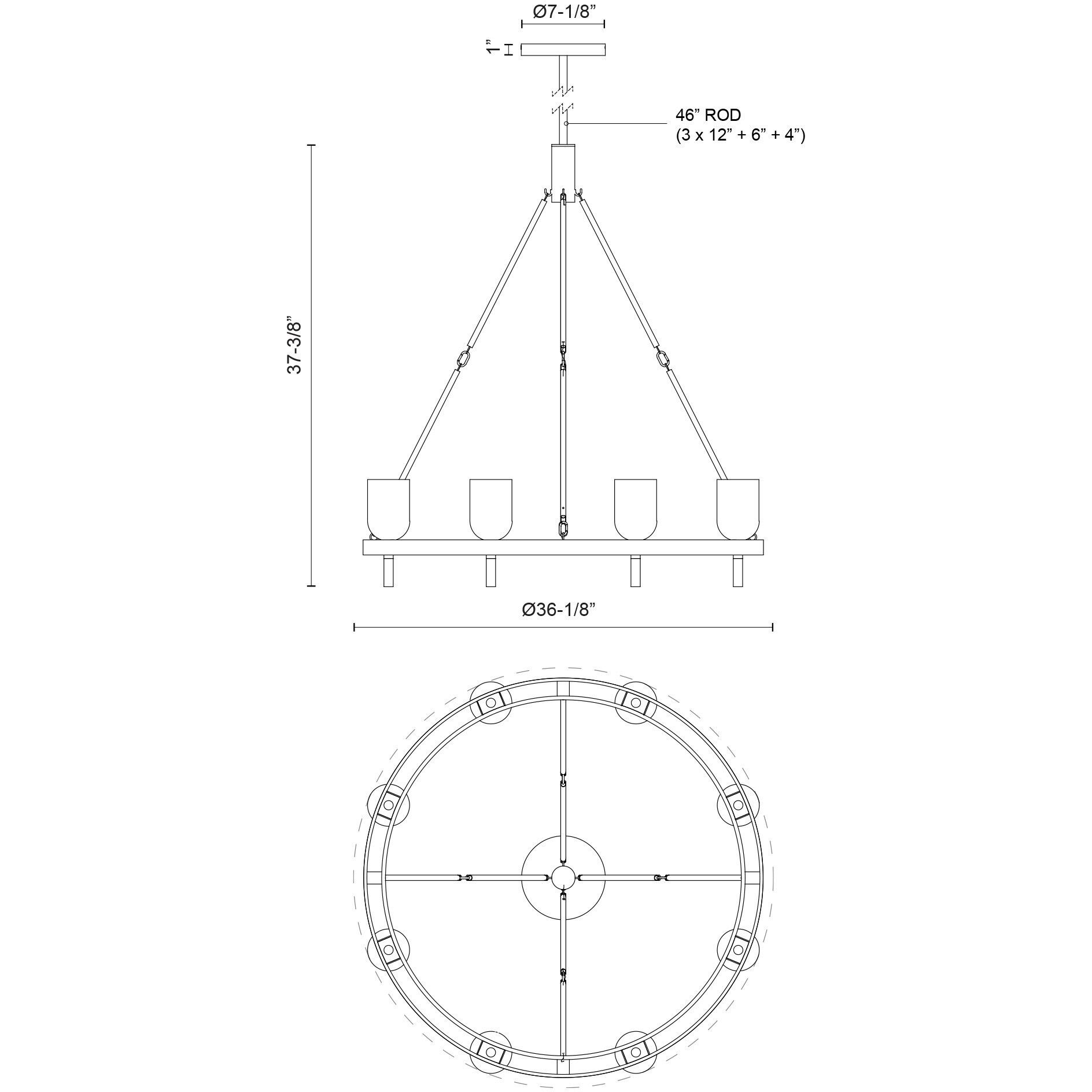 Lucian 8 Light 36.13 inch Urban Bronze/Clear Crystal Chandelier Ceiling Light in Clear Glass