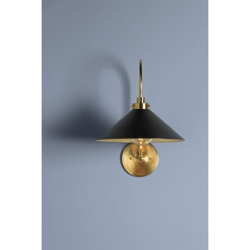 Clivedon 1 Light 12 inch Aged Brass and Distressed Bronze Wall Sconce Wall Light