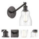 Ballston Ellery 1 Light 5.3 inch Oil Rubbed Bronze Sconce Wall Light in Seedy Glass