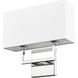 Saxon Wall Sconce Wall Light in Polished Nickel