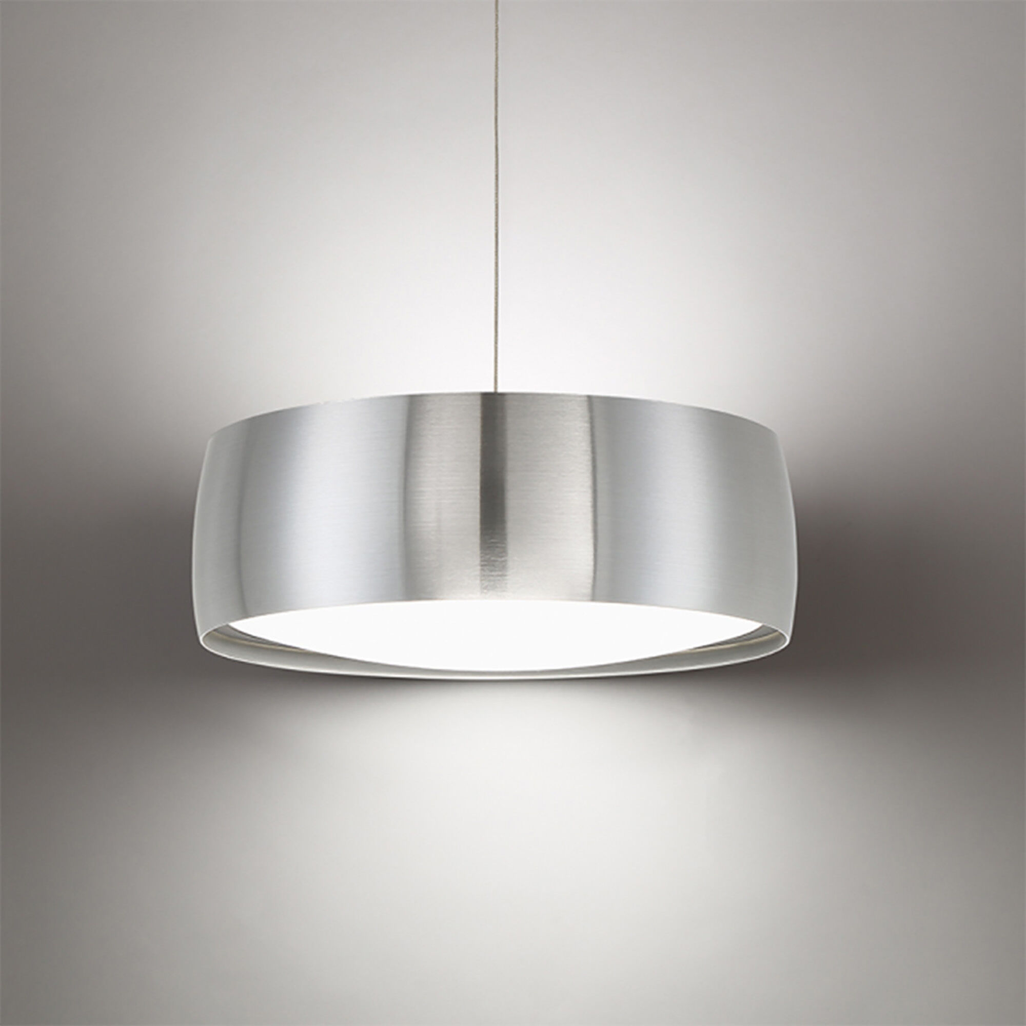 Tic Toc LED 13.75 inch Brushed Aluminum Pendant Ceiling Light, dweLED