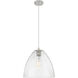 Downtown Urban Crown Point 1 Light 12 inch Satin Nickel Pendant Ceiling Light