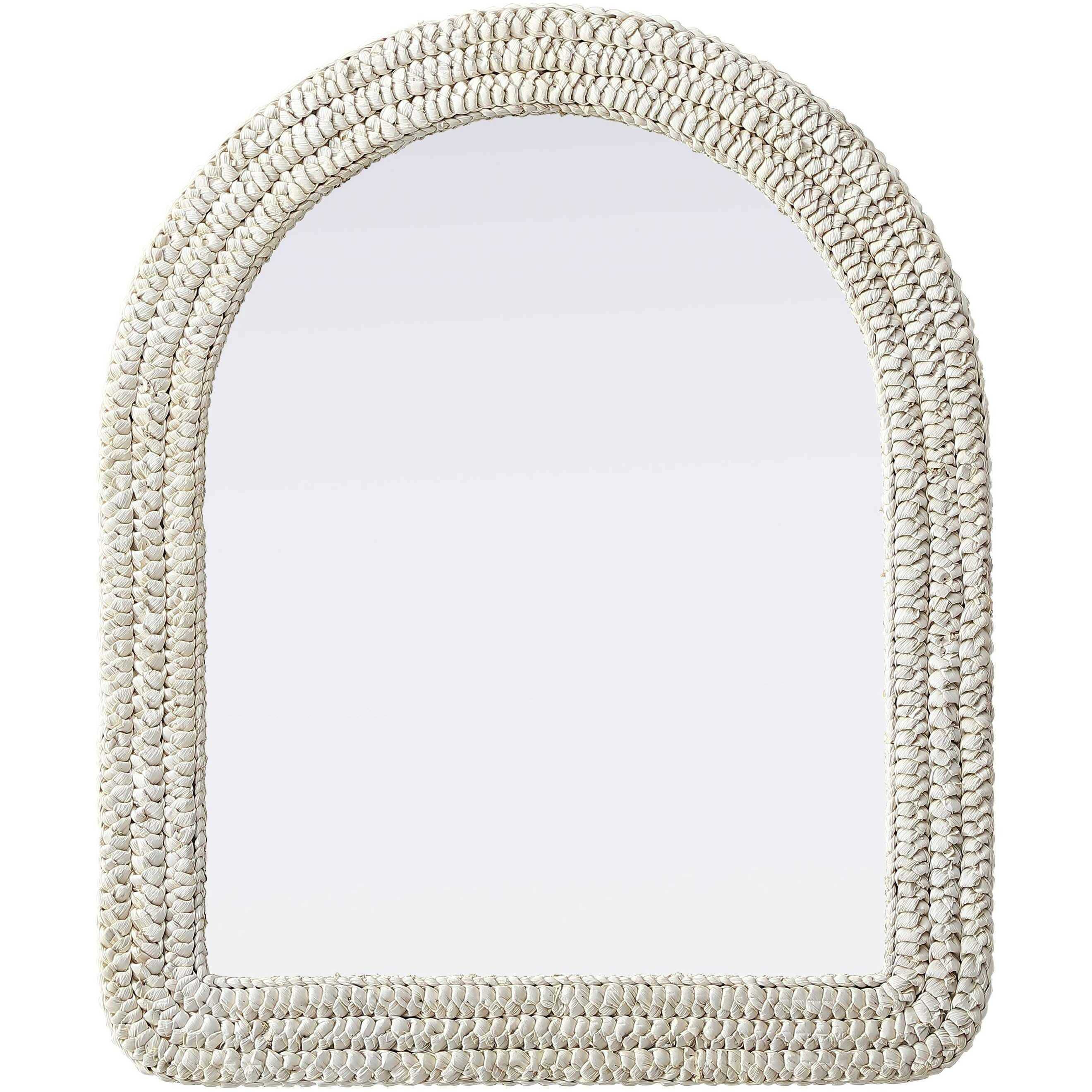 Marlowe 36 X 30 inch Linen White Mirror