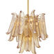 Regent 4 Light 17.75 inch Legacy Brass Chandelier Ceiling Light in Amber Crackled Glass