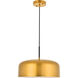 Etude 1 Light 13.8 inch Satin Gold Pendant Ceiling Light