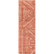 Mandela 96 X 30 inch Orange and Neutral Runner, Jute