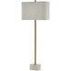Felix 39.75 inch 100 watt Natural and Antique Brass Table Lamp Portable Light
