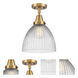 Franklin Restoration Seneca Falls LED 9.5 inch Brushed Brass Flush Mount Ceiling Light