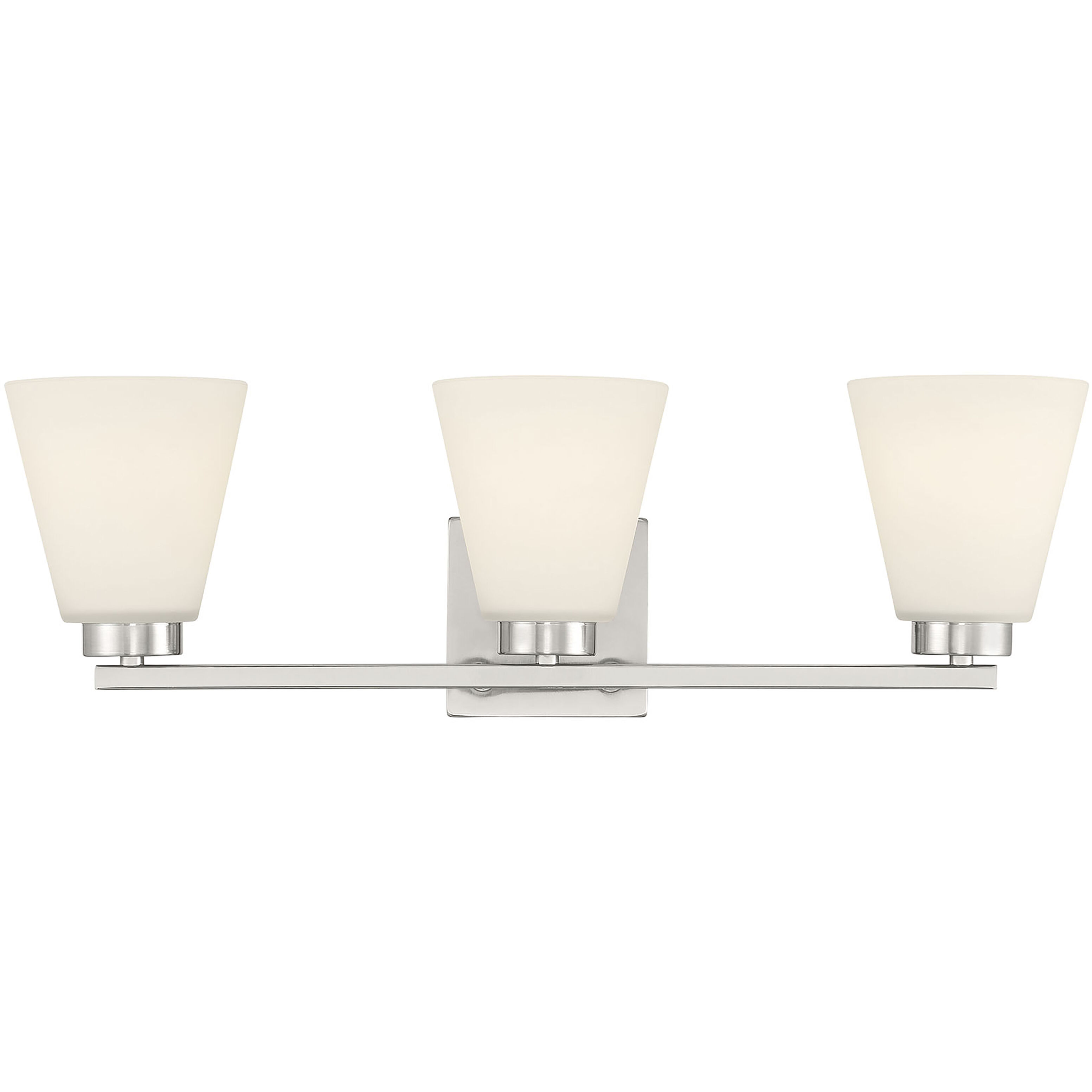 Strayhan 3 Light 22 inch Brushed Nickel Bathroom Vanity Light Wall Light