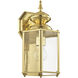 Outdoor Basics 1 Light 13 inch Polished Brass Outdoor Wall Lantern