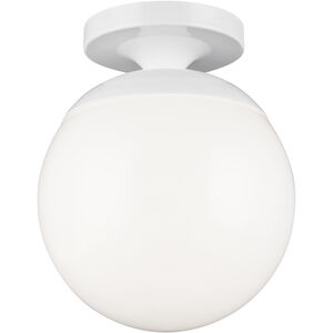 Leo - Hanging Globe LED 8 inch White Semi-Flush Mount Ceiling Light