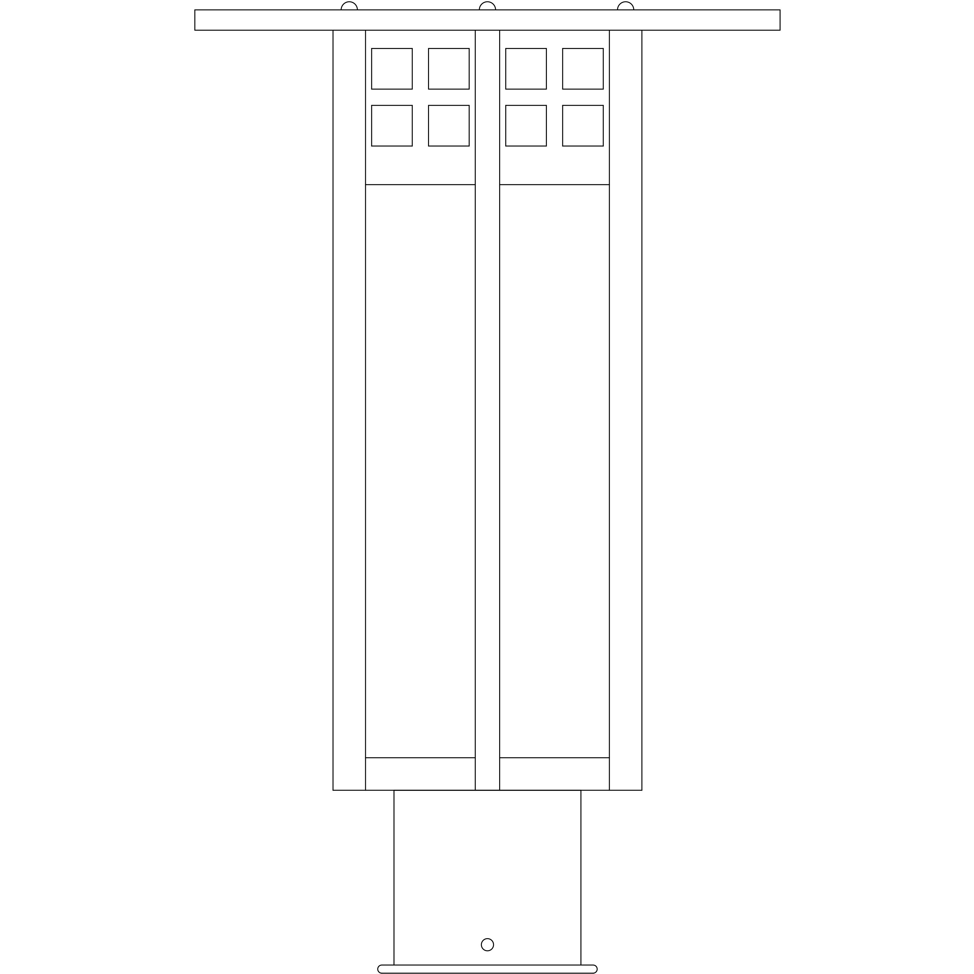 Glasgow 1 Light 12 inch Raw Copper Post Mount in Frosted