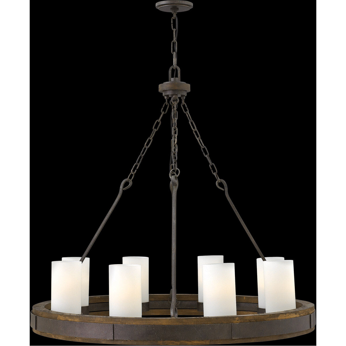 Cabot 8 Light 38 inch Rustic Iron Chandelier Ceiling Light
