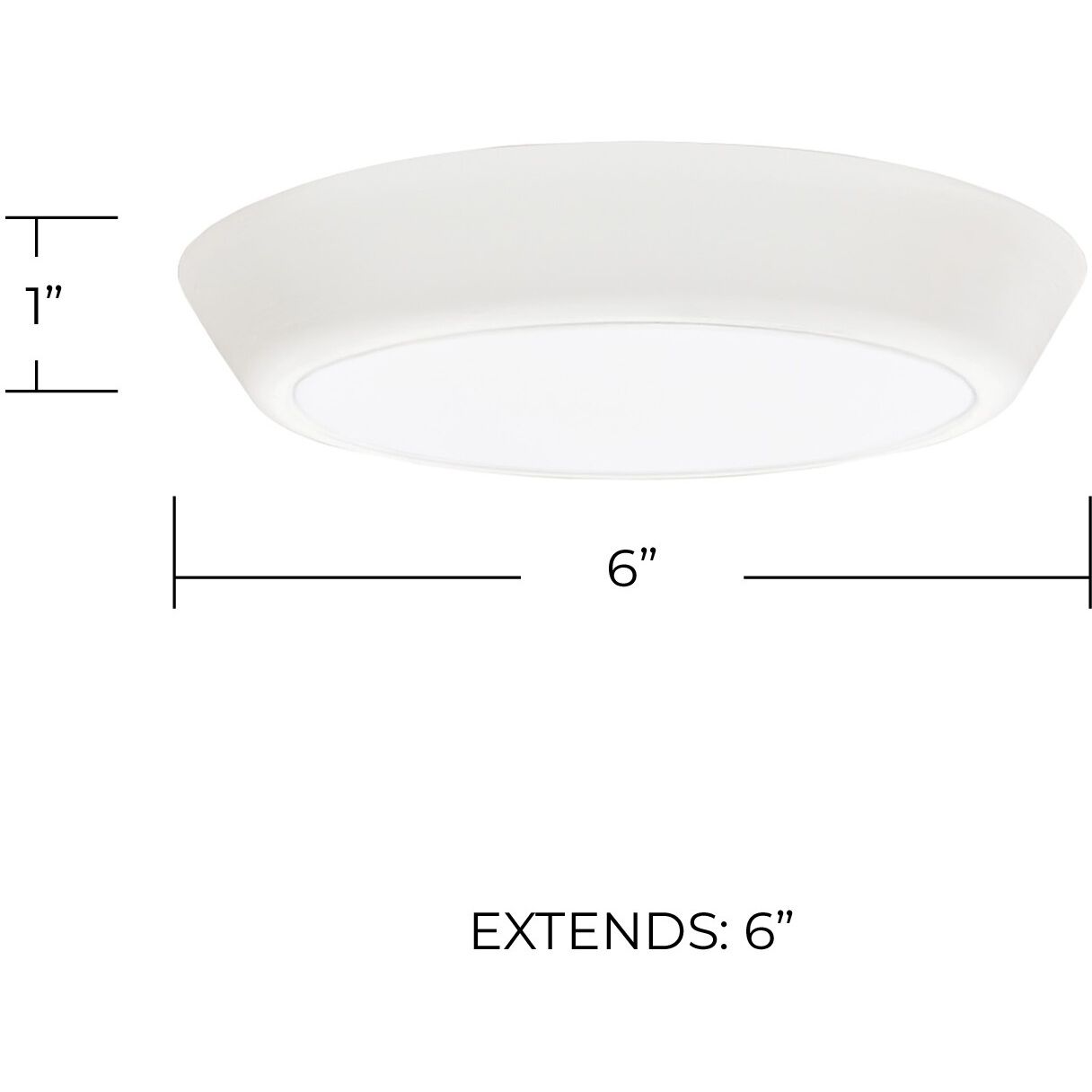 Ryan LED 7.5 inch Simple White Flush Mount Ceiling Light