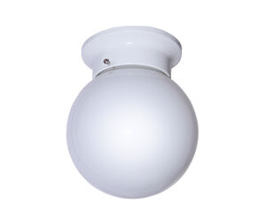 Dash 1 Light 6 inch White Flushmount Ceiling Light