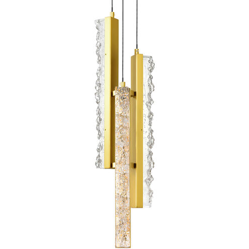 Stagger LED Brass Mini Pendant Ceiling Light