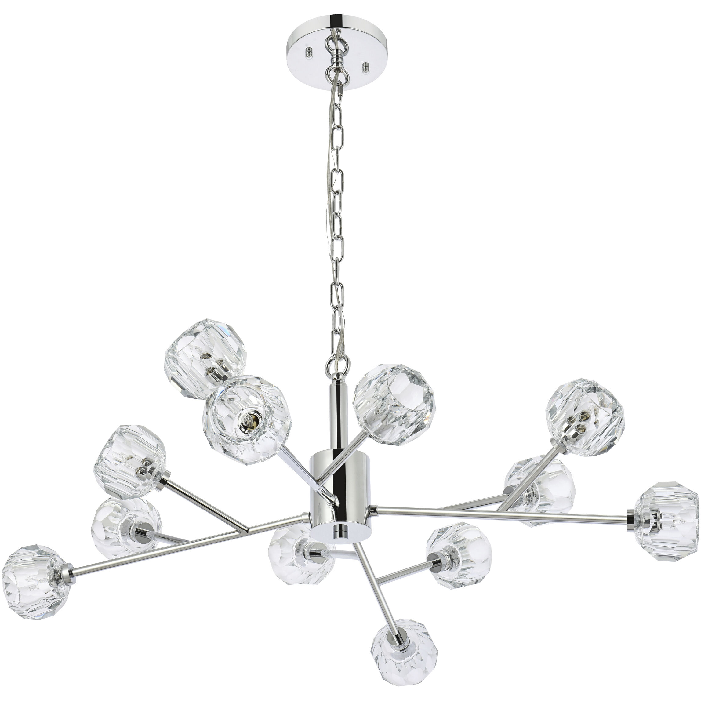 Graham 12 Light 35 inch Chrome Pendant Ceiling Light