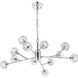 Graham 12 Light 35 inch Chrome Pendant Ceiling Light