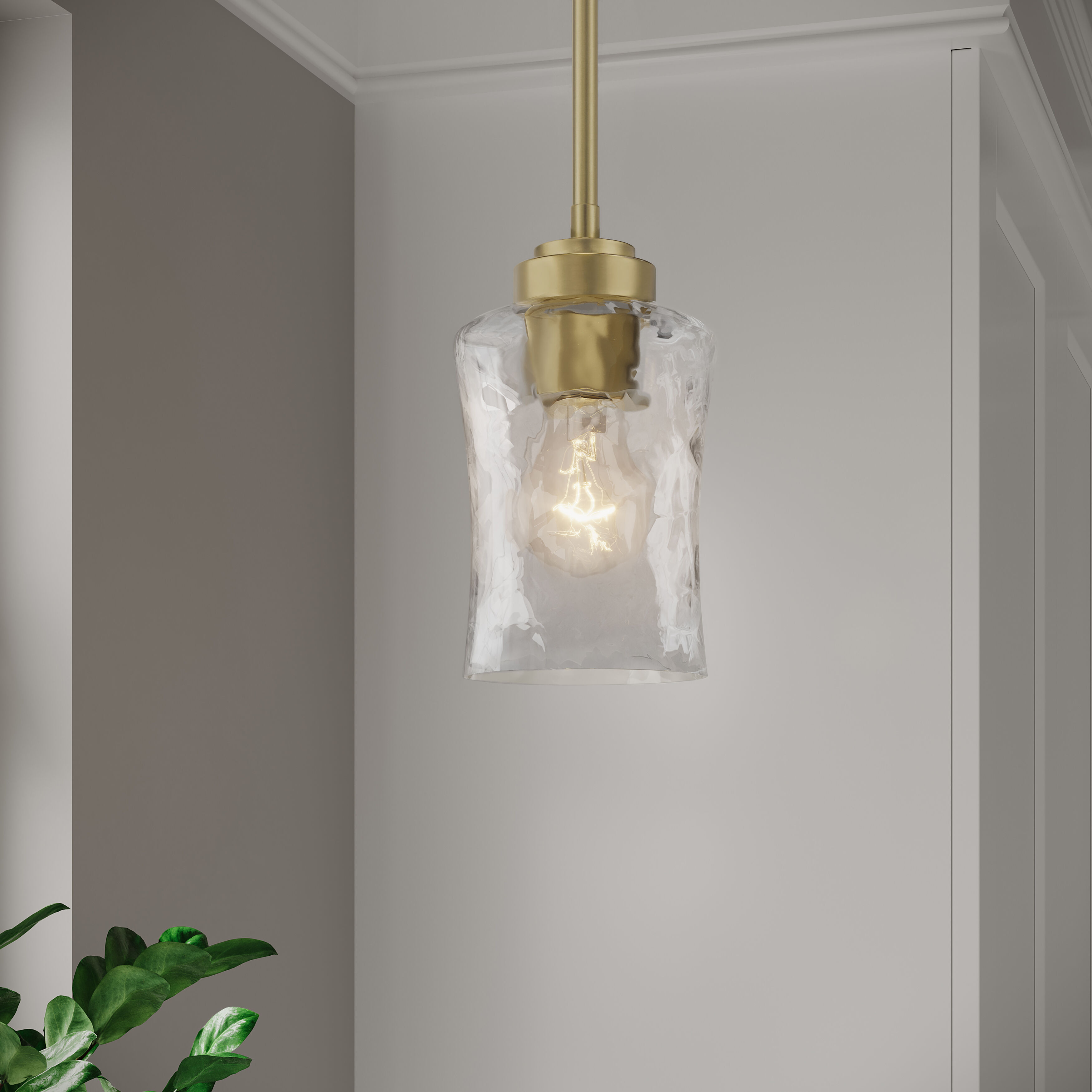 Clarvyn 1 Light 5 inch Vintage Brass Mini Pendant Ceiling Light