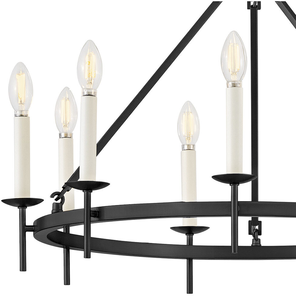 Copley 9 Light 27.75 inch Black Chandelier Ceiling Light