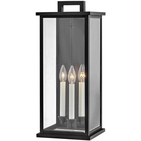 Estate Series Weymouth Outdoor Wall Mount Lantern in Black