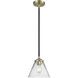 Nouveau Cone 1 Light 7.75 inch Black Antique Brass Mini Pendant Ceiling Light in Incandescent, Clear, Nouveau