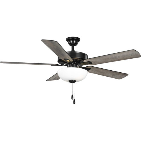 AirPro Builder 52 inch Matte Black with Black/Rustic Charcoal Blades Ceiling Fan