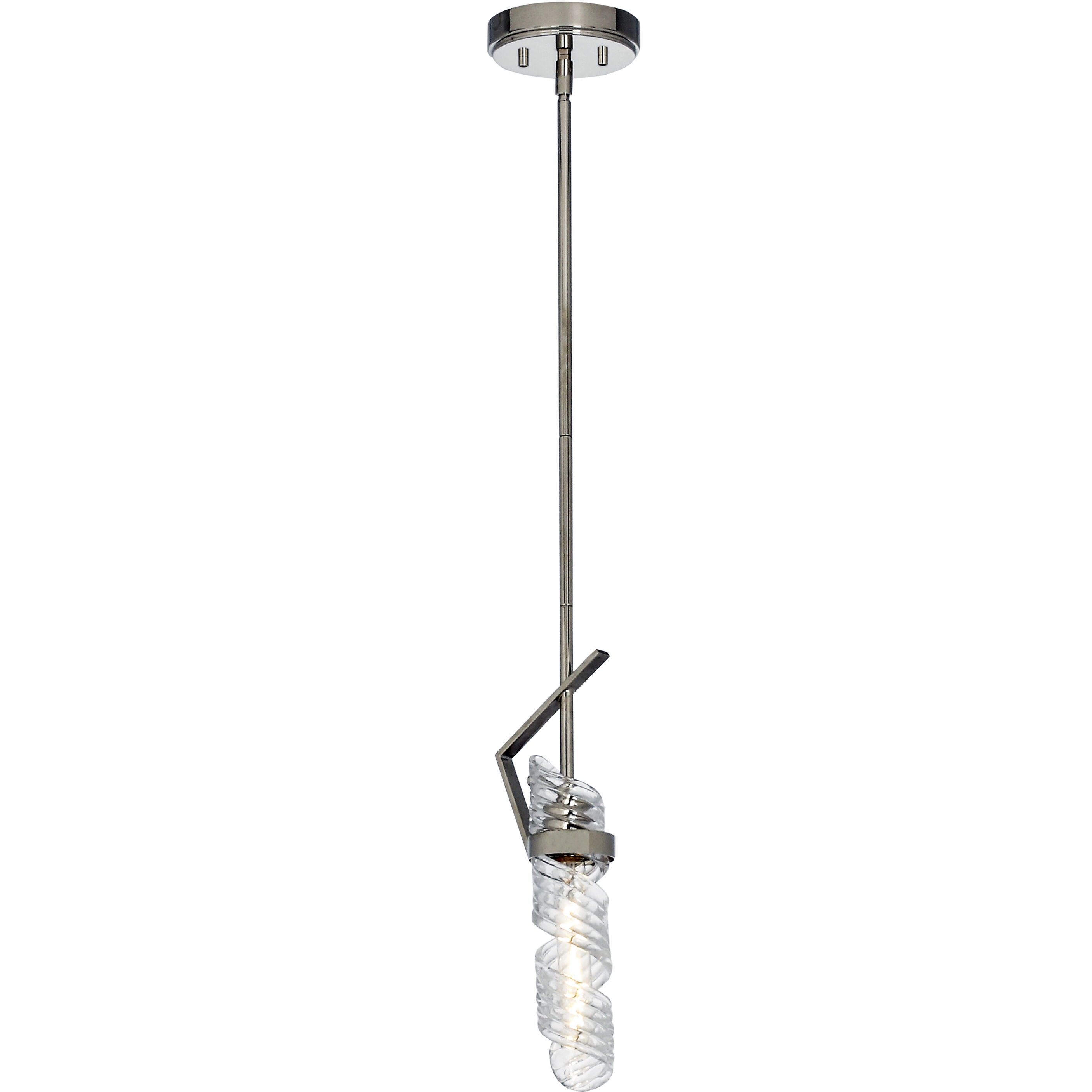 Milano 1 Light 5.5 inch Polished Nickel Single Pendant Ceiling Light
