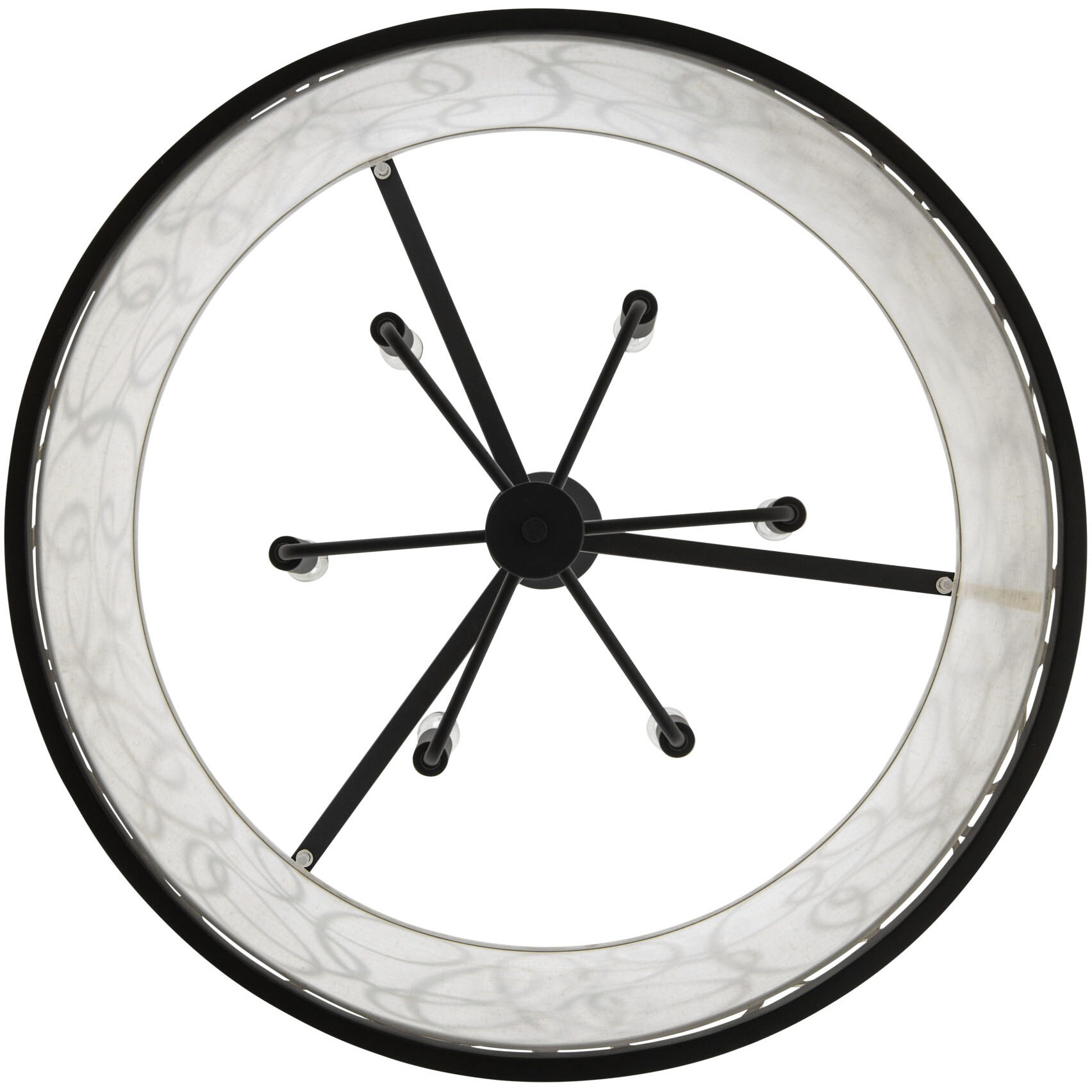 Scribble 6 Light 28 inch Matte Black with Artifact Pendant Ceiling Light, Smithsonian Collaboration