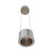Zeitlos LED 6 inch Satin Nickel with Chrome Pendant Ceiling Light, Luce Elevata Impulse