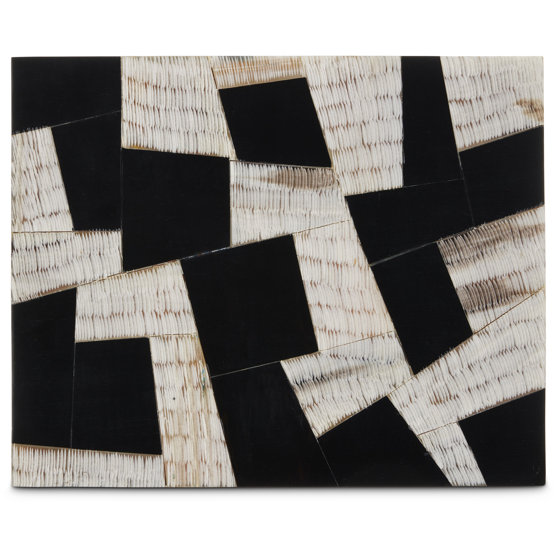 Bindu 10 inch Natural and Black with Linen Boxes, Set of 2