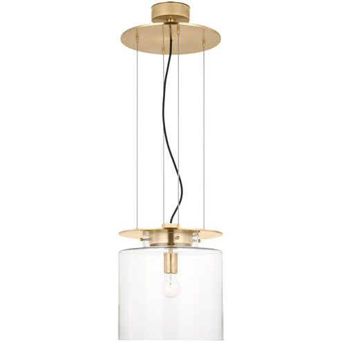 Ray Booth Elias LED 13 inch Antique-Burnished Brass Floating Pendant Ceiling Light