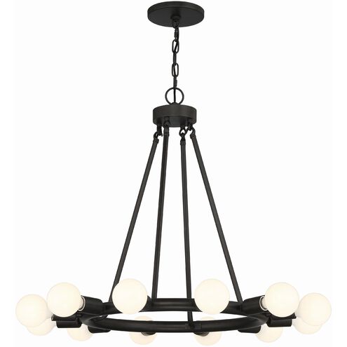 Dakota 12 Light 23 inch Black Chandelier Ceiling Light