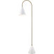 Tully 69 inch 100.00 watt Matte White with Aged Brass Floor Lamp Portable Light