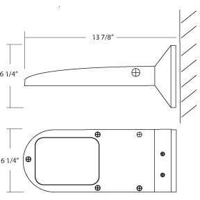Ontario LED 6 inch Architectural Bronze Outdoor Wall Mount
