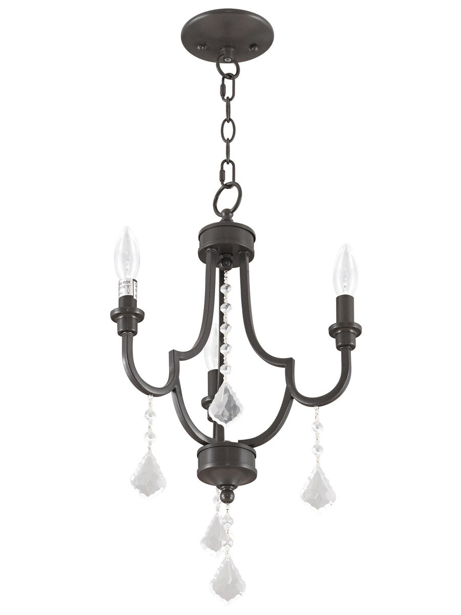 Glendale 3 Light 14 inch English Bronze Mini Chandelier Ceiling Light