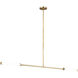 Sean Lavin Poza Linear Chandelier Ceiling Light in Hand-Rubbed Antique Brass