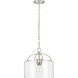 Leyden 1 Light 13 inch Brushed Nickel Mini Pendant Ceiling Light