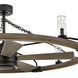 Sawyer 44 inch Matte Black with Driftwood with Driftwood Gray Blades Fan