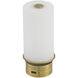 Marche 16.75 inch 3 watt White and Brass Table Lamp Portable Light