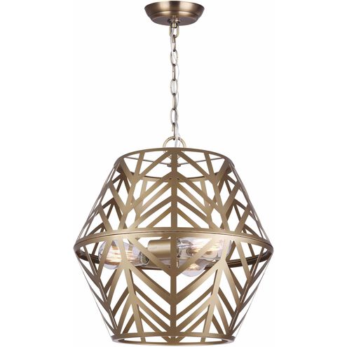 Madison 3 Light 17 inch Painted Gold Chandelier Ceiling Light